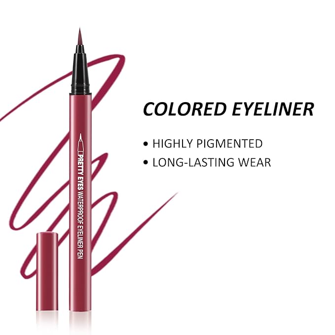 Boobeen Liquid Eyeliner Pen, Matte Eye Liner with Precision Tip, Long Lasting Eyeliner Pencil for Bold Eye Makeup, Glides on Smoothly