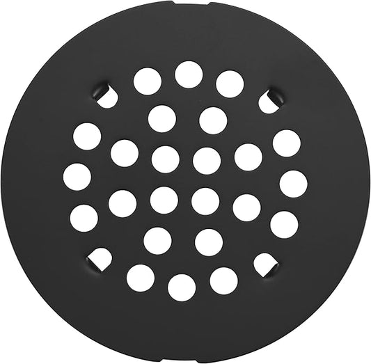 rrajj 4-1/4 (4.25) Inch(108mm) Round Snap-in Shower Floor Drain Cover Replacement Cover (Black)
