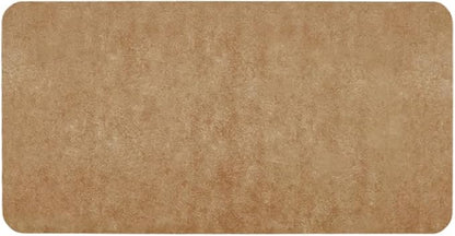 Bathroom Mat Quick Dry, Bathroom Rugs Non Slip Washable Thin Absorbent Bath Mat Fits Under Door Bathroom Floor Mat Perfect for Bath, Shower, or Sink 24"x48" Camel