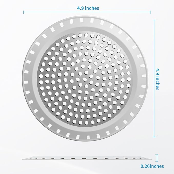 Shower Drain Hair Catcher,Aluvor Shower Drain Cover Bathtub Drain Strainers Weighted Metal Hair Trap Stopper Sink Protector Filter Bathroom Flat Strainer Stopper