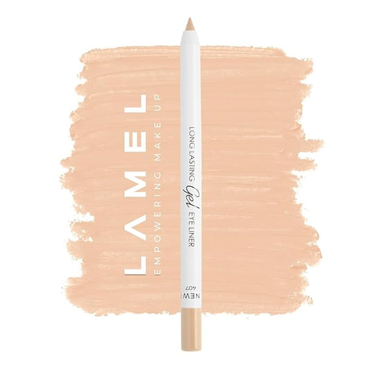 Nude Waterline Eyeliner, Ultra Long Lasting Gel Eyeliner Pencil, Waterproof Eye Liner, Smudge Proof, Creamy Eye Pencil, Sweat Proof Makeup, Highly-Pigmented White (407 Shade)