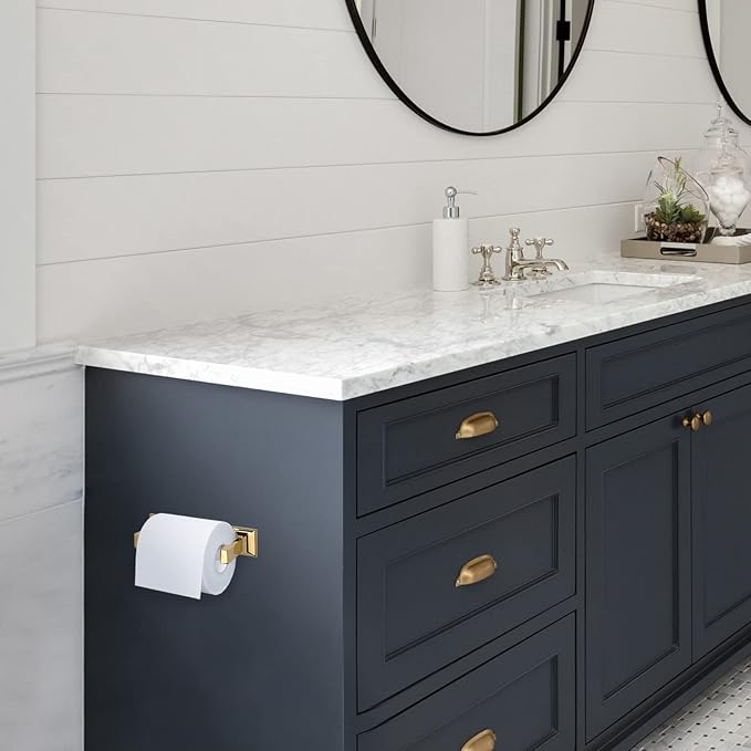 Design House 533299 Millbridge Classic Toilet Paper Holder for Bathroom Polished Brass