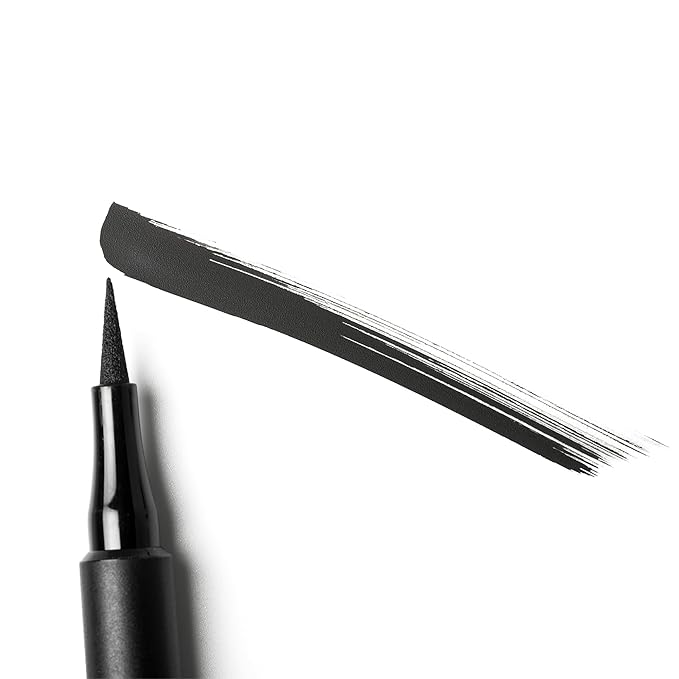 3INA The 24H Pen Eyeliner 900-24 Hour Wear - Matte Finish - Fine Tip Longwear Black Liquid Liner - Smudgeproof, Flake Proof Eye Makeup - Cruelty Free, Paraben Free and Vegan Cosmetics - 0.04 Fl. Oz
