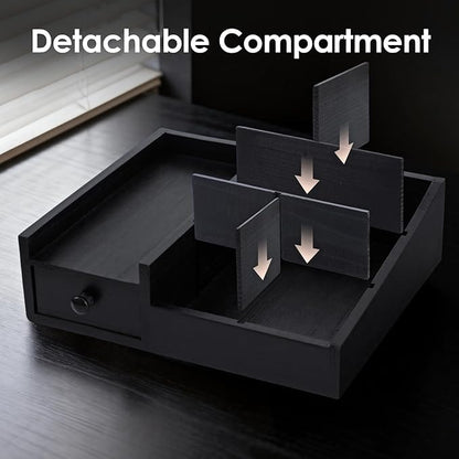Organizer For Men,Bathroom Countertop Organizers,Perfume Organizer,Cologne Organizers,Bathroom Storage,Restroom Organization,Perfume Stand,Gifs For Men,Adjustable Partition(Black)