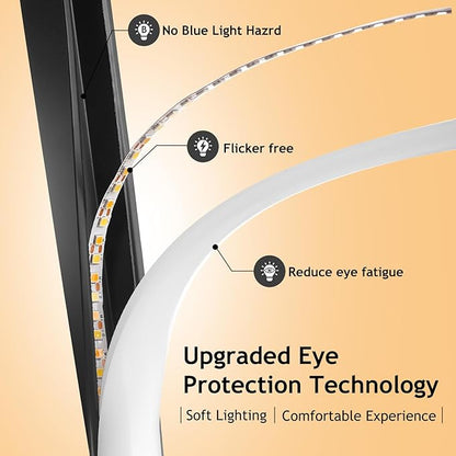 NUÜR Spiral Floor Lamp, 59" Tall Black LED Modern Standing Floor Lamp with Remote Control, Arched Bright Floor Lamps for Living Room Bedroom Office Home (Spiral Floor Lamp)