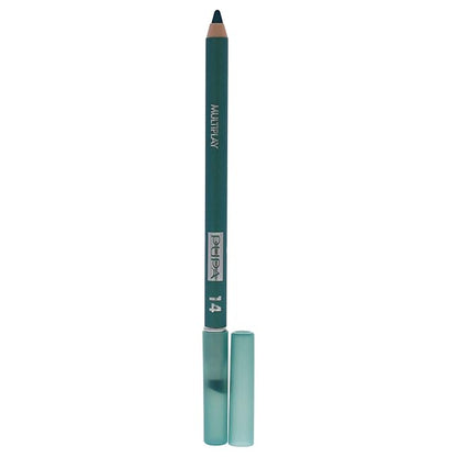 Pupa Milano Multiplay Eye Pencil - Creamy, Blendable Eyeliner With Smudge Tip - Create Long Wearing, Glamorous Intensity - Smooth, Lasting Color Liner For Waterline Or Lid - 14 Water Green - 0.04 Oz