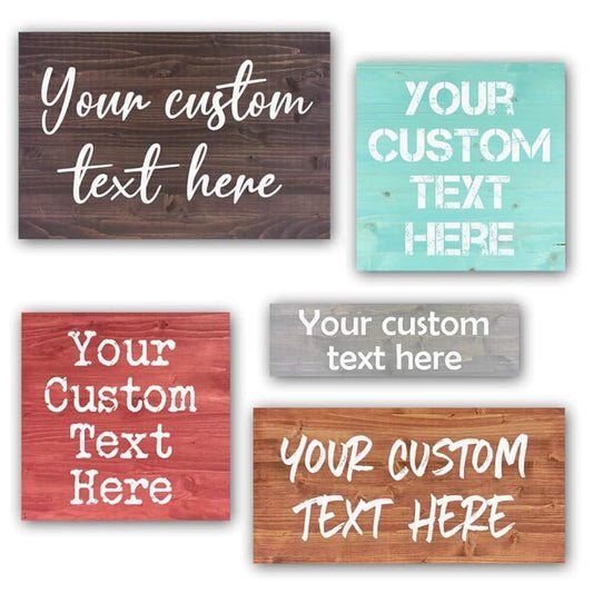 Custom Wood Signs Personalized | Farmhouse Decor | Personalized Signs | Personalized Rustic Wood Signs | Father's Day Gift | Custom Sign | Ready to Hang! (3.5x18 Inches)