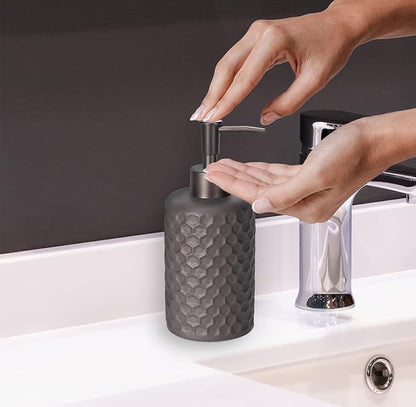 zccz Bathroom Accessory Set - 6 pcs Bronze Bathroom Accessories Set with Trash Can, Toothbrush Holder, Toothbrush Cup, Soap Dispenser, Soap Dish, Toilet Brush with Holder - Accessoire Salle de Bain