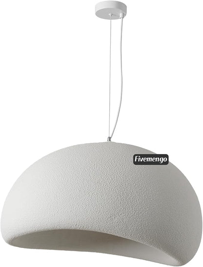 23.6in Large Wabi Sabi Pendant Lights Kitchen Island Lighting Fixture Ceiling Mount White Modern Japanese Lamp Japandi Chandelier for Dining Living Room Bedroom Restaurant Hanging Lamp