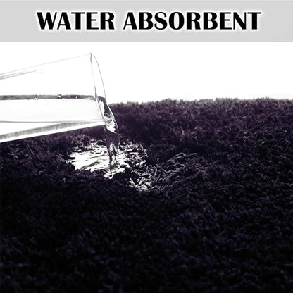 Suchtale Large Extra Soft and Absorbent Shaggy Bath Mat (24 x 40, Dark Purple) Machine Washable Microfiber Non Slip Bath Mat for Bathroom Floor