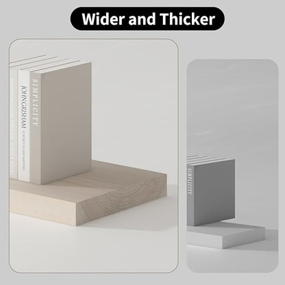 SAUMONIERES Floating Shelves 8 Inch Deep Solid Wood Wide Wall Shelf Set of 1 Wall Mounted for Bedroom Bathroom Living Room Kitchen, 55 Inch Natural