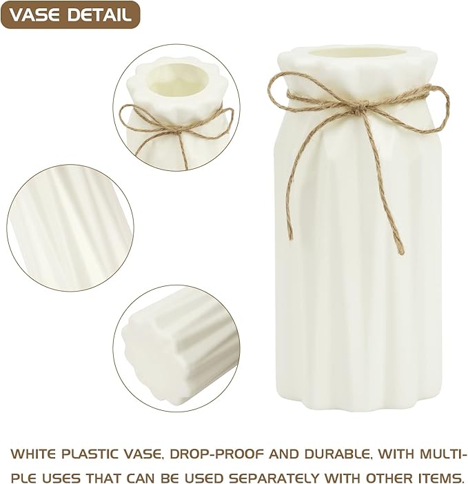 27pcs Colorful Artificial Flowers Tulips, Tulips with 1pc Plastic Vase, Fake Flowers Real Touch Flower 13.9", Christmas, Mother's Day, Easter, Valentine's Day, Family Kitchen, Wedding Decorations