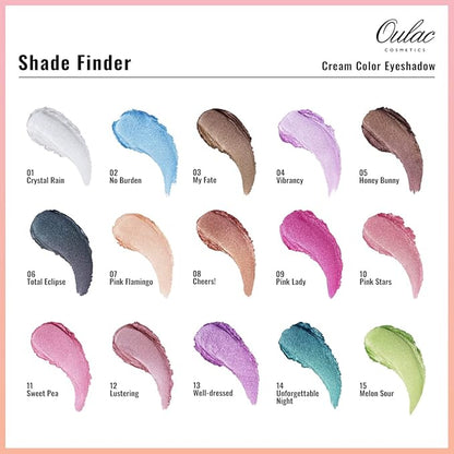 Oulac Cream Eyeshadow also for Highlighter Large Capacity Highly Pigmented Eye Shadow Waterproof &Long Lasting with Moisturizing Formula 12