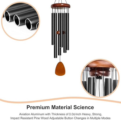 Wind Chime for Outside, 29 inch Aluminium Metal Wind Chimes, Relaxing Soothing Wind Chimes Outdoor, Decoration for Garden, Patio, Yard, Home, Gift for Mother's Day, Birthday(Waterdrop)