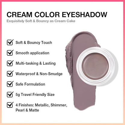 Single Cream Espresso Coffee Brown Matte Eyeshadow Palette Makeup, Natural Single Mini Instant Holographic Eyeshadow For Older Women, Sombras Crema Para Ojos, Talc, Paraben&Cruelty Free, 715