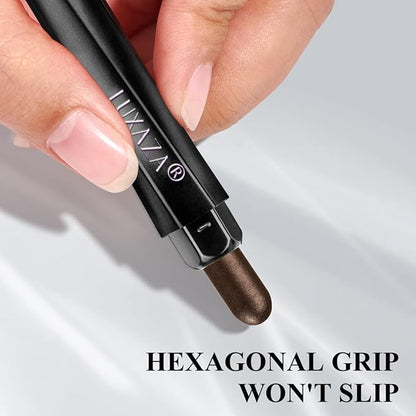 6PCS Cream Eyeshadow Stick Makeup Sets, Metallic And Matte Shimmer Eye Shadow Eye Brightener Stick Pencil Crayon, B08-Brown Sugar