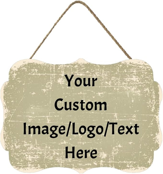 Personalized Custom Wooden Signs with Any Text Name for Home Door Man Cave Bar Family Farmhouse Decorative Home Kitchen Rustic Wall Decor