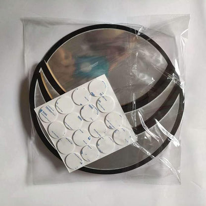 5 pcs Scandinavian Natural Decor Acrylic Moonphase Mirrors Interior Design Wooden Moon Phase Mirror Bohemian Wall Decoration for Home Living Room Bedroom Decor - No Need to Punch (Black)