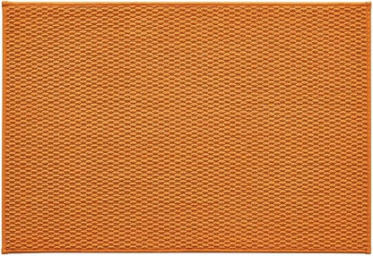 Bathroom Rugs Non Slip Washable, Super Absorbent Thin Bath Mat Quick Dry Low Pile Bathroom Rug, Orange 24"x36"