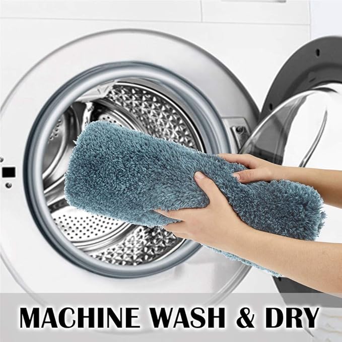 Suchtale Large Bathroom Rug Extra Soft and Absorbent Shaggy Bathroom Mat (24 x 40, Slate) Machine Washable Microfiber Bath Mat for Bathroom, Non Slip Bath Mat, Luxury Bathroom Floor Mats Rubber Back