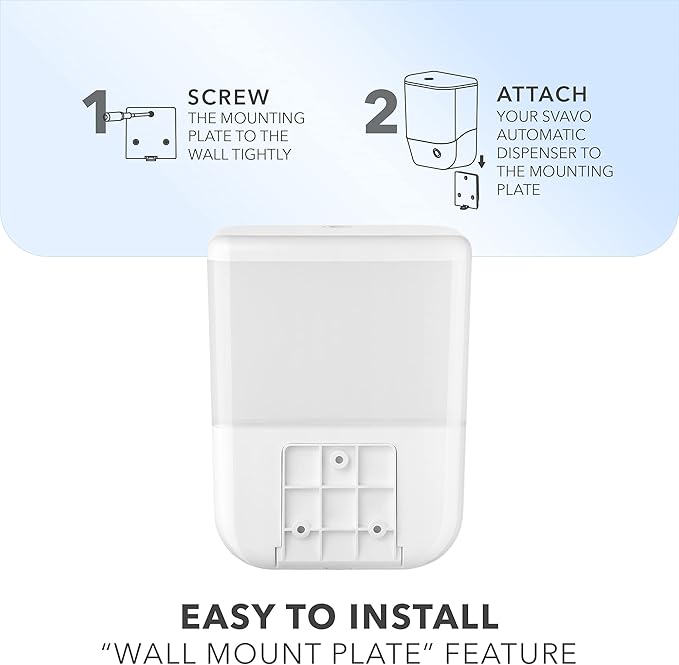 SVAVO 34oz / 1000ml Automatic Soap Dispenser Hand Sanitizer Dispenser Wall Mount, Touchless Electric Sensor Pump Battery Operated for Offices Home Kitchen Bathroom Hotel Restaurant Commercial