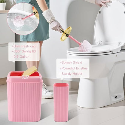 32PCS Bathroom Sets with Shower Curtain and Rugs-Grey Bathroom Accessories,Non Slip Bathroom Rugs Set with Toilet Lid Cover, Waterproof Shower Curtain, 3PC Soap Dispenser with Trash Can