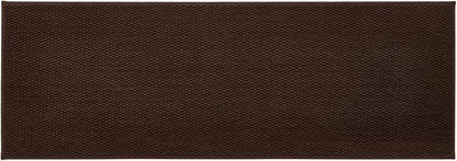 Bathroom Runner Rug, Brown 24"x70", Low Pile, Non Slip, Quick Dry, Washable