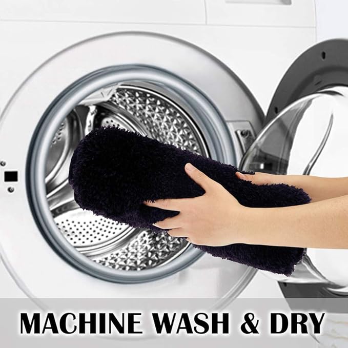 Suchtale High Pile Bath Mat, 16'' x 24'', Dark Purple, Non Slip, Machine Washable, Absorbent, Soft Microfiber, Bathroom Rug