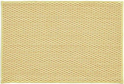 Bathroom Rugs Non Slip Washable, Super Absorbent Thin Bath Mat Small Quick Dry Low Pile Bathroom Rug, Yellow 20"x30"