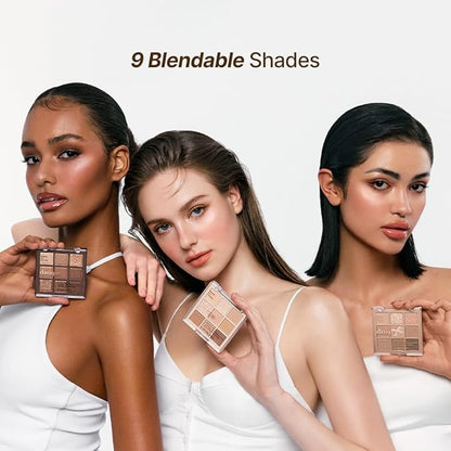 dasique Shadow Palette #11 Chocolate Fudge l Cruelty-Free l 9 Blendable Shades in Smooth Matte and Shimmer Finishes with Gorgeous Pearls