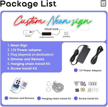 Custom Neon Sign, Custom LED Neon Sign Customizable for Business Salon Beauty Nail Studios Light Up Name Sign, Personalized Neon Light Suitable for Bar Bakeries Coffee Shop Decorations