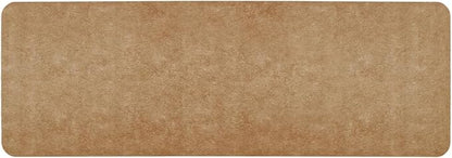 Bathroom Mat Quick Dry, Bathroom Rugs Non Slip Washable Thin Absorbent Bath Mat Fits Under Door Bathroom Floor Mat Perfect for Bath, Shower, or Sink 24"x70" Camel