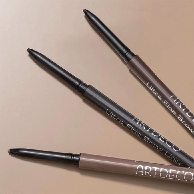 ARTDECO Ultra Fine Brow Liner - Coal - Thin Twist-Out Tip Creates Ultra-Fine Lines - Integrated Grooming Brush - Smudge-Proof & Waterproof - Eyebrow Pencil - Eye Makeup - Vegan - 0.03 Oz