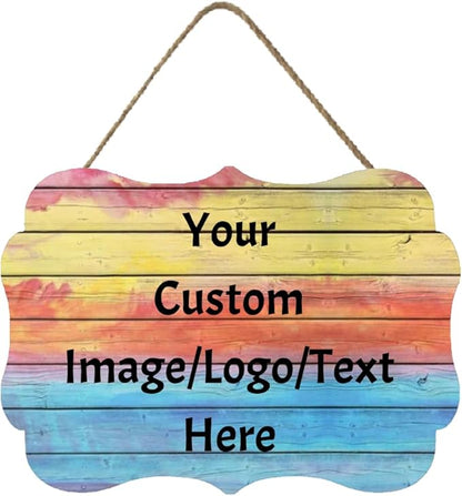 Personalized Custom Wooden Signs with Any Text Name for Home Door Man Cave Bar Family Farmhouse Decorative Home Kitchen Rustic Wall Decor