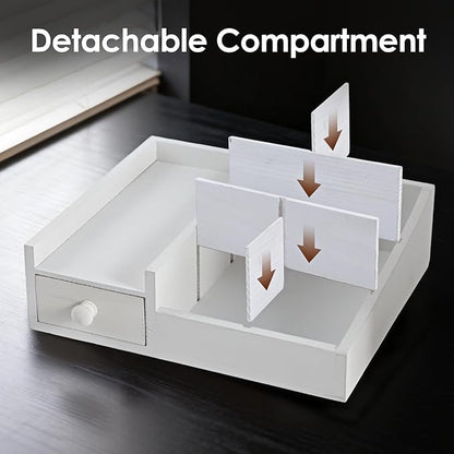 Organizer For Men,Bathroom Countertop Organizer,Perfume Organizer,Cologne Organizers,Bathroom Storage,Restroom Organizer,Dresser Top Organizers,Perfume Stand,Gifs For Men,Adjustable Partition(White)