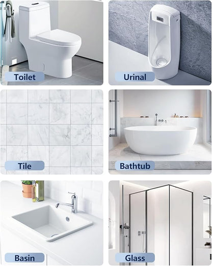 24 Wand Refills and Replaceable Brush Heads Kit for Leebein HK-047 Electric Toilet Brush, Hard Nylon Brush Head and TPU Silicone Brush Head, 24PCS Sponge Pad with Cleaner, Machine Not Included