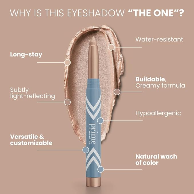 PrimeEyes Eye Brightener for Mature Women ?€? Creamy Eye Shadow Sticks ?€? Easy Application, Quick Eye Lift Effect ?€? Hypoallergenic, Long Wear, Water-Resistant (Stardust)