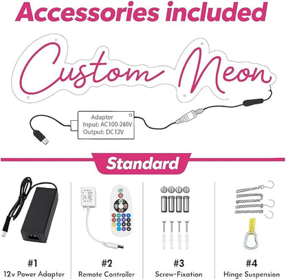 Custom UV Printed Logo Neon Sign - Personalized Business LED Name Light for Salon, Shop, Bar, Office, Nails, Beauty Studio Wall Decor Grand Opening