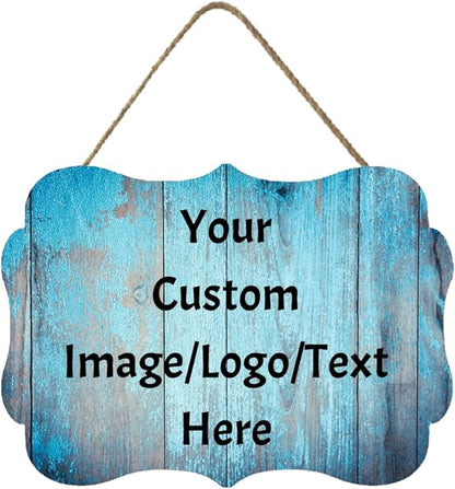 Personalized Custom Wooden Signs with Any Text Name for Home Door Man Cave Bar Family Farmhouse Decorative Home Kitchen Rustic Wall Decor