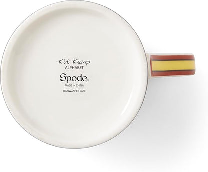 Spode Kit Kemp 12oz Mug in Fine China, K Initial - Custom Coffee Cup for Hot Beverages, Personalized Gift Idea for Her, Him, Friends, Coffee Lovers - Stylish Letter Mug for Daily Use, Dishwasher Safe