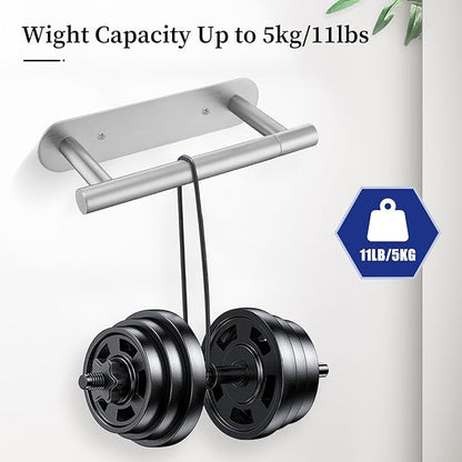 Brushed Nickel Toilet Paper Holder, Upgraded SUS304 Stainless Steel Toilet Roll Holder, Modern Double Base Paper Towel Holder Wall Mount for Bathroom, Kitchen, Washroom