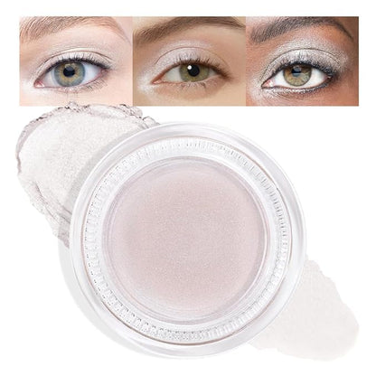 Cream Glitter Pearl Shimmer Metallic Eyeshadow Palette Makeup, Natural Single Mini Instant Holographic Eyeshadow For Older Women, Sombras Crema Para Ojos, Talc, Paraben & Cruelty Free, 18