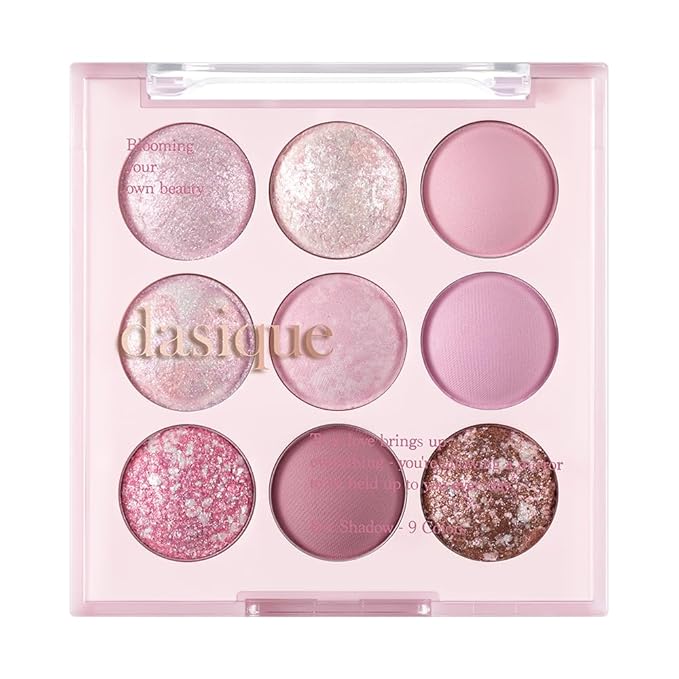 Dasique Shadow Palette Gift Set #20 Blueberry Sorbet 13g I FREE Comb Mirror Set | 9 Blendable Shades in Smooth Matte and Shimmer Finishes with Gorgeous Pearls | Eye Makeup Palette | K-beauty