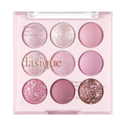 Dasique Shadow Palette Gift Set #20 Blueberry Sorbet 13g I FREE Comb Mirror Set | 9 Blendable Shades in Smooth Matte and Shimmer Finishes with Gorgeous Pearls | Eye Makeup Palette | K-beauty