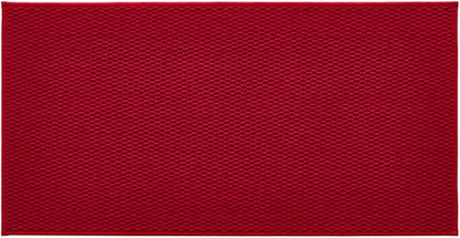 Bathroom Rugs Non Slip Washable, Super Absorbent Thin Bath Mat Quick Dry Low Pile Bathroom Rug, Red 24"x47"