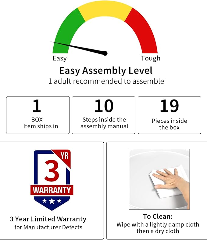 EKNITEY 2 Tier End Table - Metal Side Table Waterproof Small Sofa Coffee Side Tables Bedroom Indoor Outdoor with Removable Tray for Living Room Bedroom Balcony and Office (White)