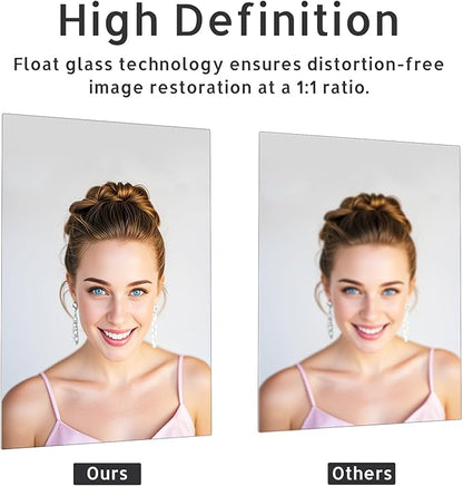 Bathroom Wall Mirror, Decorate Bathroom Mirrors for Wall, Rectangle Modern Bathroom Wall Mounted Mirror Vertical or Horizontal Hanging for Living Room (Black Framed 40’’ x 24’’)