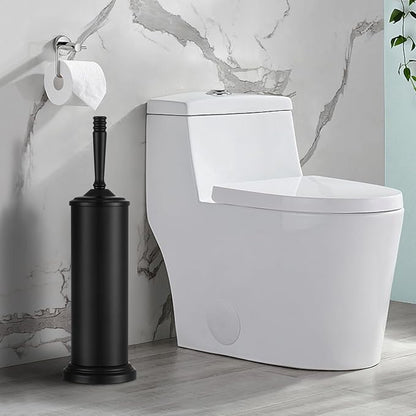 Black Toilet Brush and Holder Set, Stainless Steel Toilet Brush for Bathroom,Heavy Duty Black Toilet Bowl Brush and Holder,Deep Cleaning Modern Toilet Cleaner Brush -Space Saving, Covered Brush