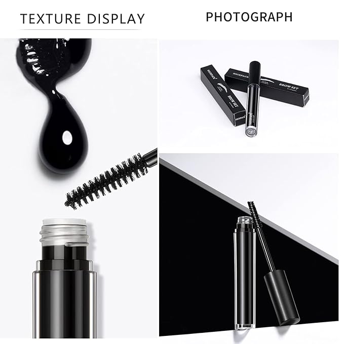 DAGEDA Black Eyebrow Setting Gel, 2 Pack Brow Fix Gel, Waterproof And Sweat-Proof Eyebrow Repair Liquid Brows Styling Beauty Salon Home Use Makeup, 1.81oz