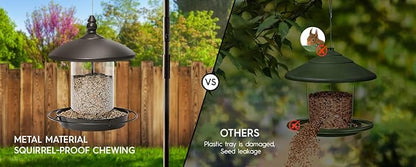 Pack of 2 Bird Feeder for Backyard Birds. Bronze